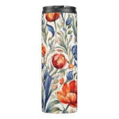 Tulpenblüher WC-Musterdesign Thermosbecher (Rückseite)