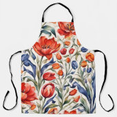 Tulpenblüten WC Musterdesign Schürze (Vorderseite)