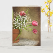 Tulpenbouquet an der Spitze Karte (Gelbe Blume)