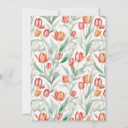 Tulpenbouquet Hochzeit Einladung (Rückseite)