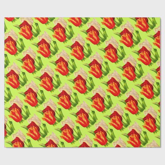 Tulpendruck Geschenkpapier (Flach)