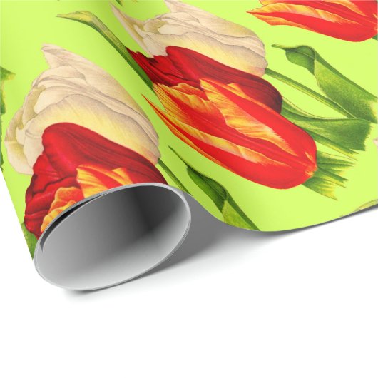 Tulpendruck Geschenkpapier (Rolleneckpunkt)