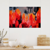 Tulpenfeld – Abstrakte Blumenintensität Poster (Küche)