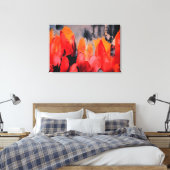 Tulpenfeld – Abstrakte florale Intensität Leinwanddruck (Insitu (Schlafzimmer))