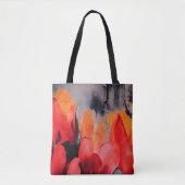 Tulpenfeld – Abstrakte florale Intensität Tasche (Vorderseite)