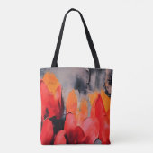 Tulpenfeld – Abstrakte florale Intensität Tasche (Rückseite)