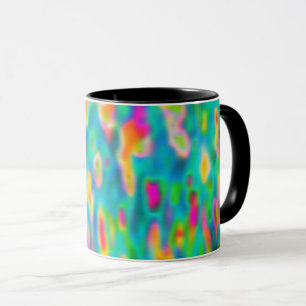Tulpenfeld-Blumen-Abstrakt-Neon-Dopamin-Farbe Tasse