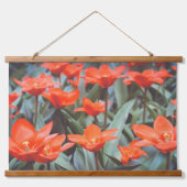 Tulpenfeld Wandteppich Mit Holzrahmen (Vorderseite)