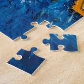 Tulpenfelder mit Scheune und Bach Fantasy-Malerei Puzzle (Seite)