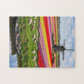 Tulpenfelder und Windmühle Puzzle (Horizontal)