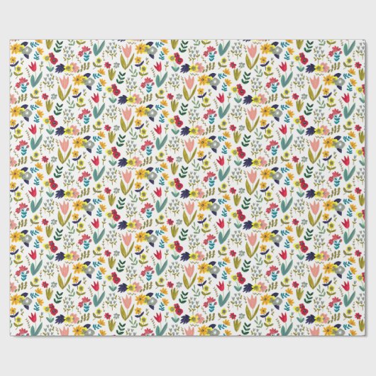 Tulpenfollikenmuster Geschenkpapier (Flach)