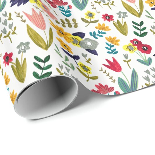 Tulpenfollikenmuster Geschenkpapier (Rolleneckpunkt)