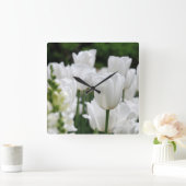 Tulpengarten Quadratische Wanduhr (Zuhause)