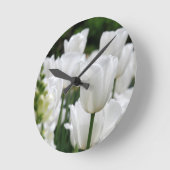 Tulpengarten Runde Wanduhr (Winkel)