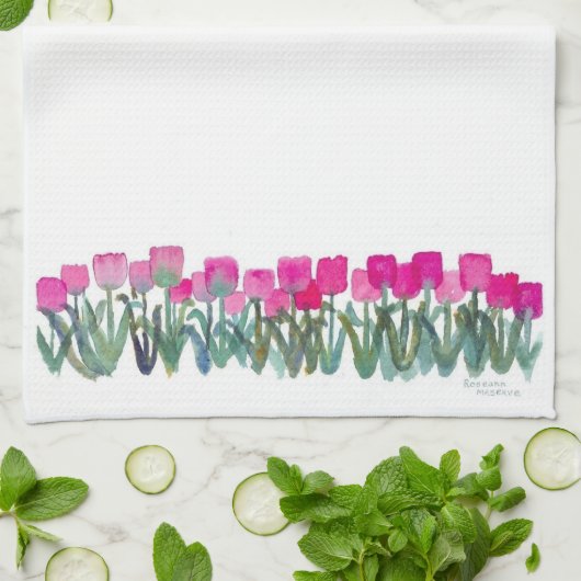 Tulpenhandtuch Geschirrtuch (Gefaltet)