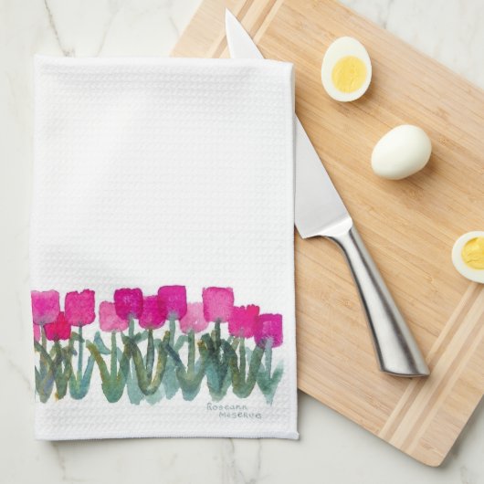 Tulpenhandtuch Geschirrtuch (Viertel Falte)