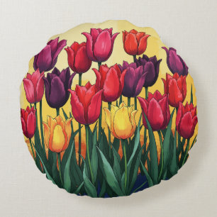 Tulpenkissen Rundes Kissen