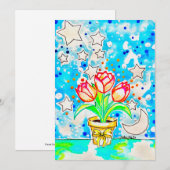 Tulpenkunst Einladung (Vorne/Hinten)