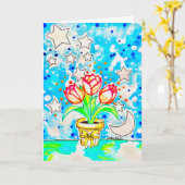 Tulpenkunst Karte (Gelbe Blume)