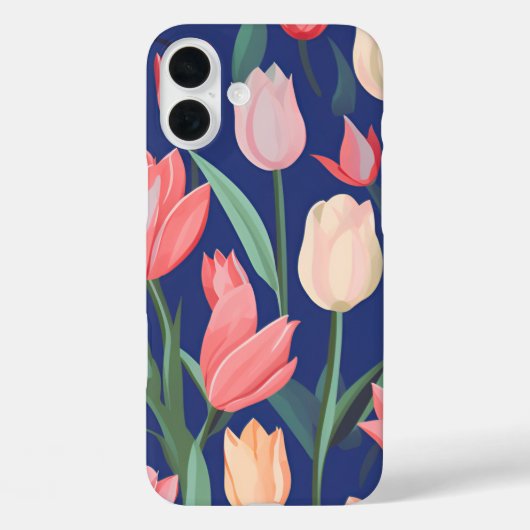 Tulpenmuster Case-Mate iPhone Hülle (Rückseite)