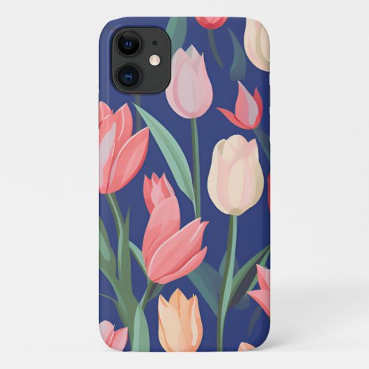 Tulpenmuster Case-Mate iPhone Hülle (Rückseite)