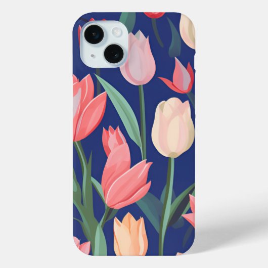 Tulpenmuster Case-Mate iPhone Hülle (Rückseite)