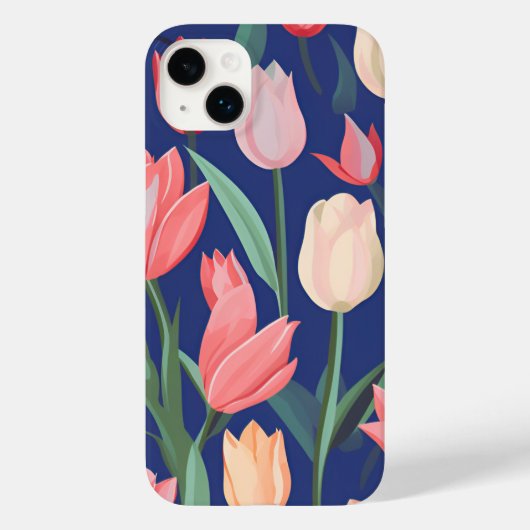 Tulpenmuster Case-Mate iPhone Hülle (Rückseite)