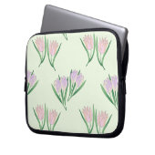 Tulpenmuster grün laptopschutzhülle (Vorderseite Links)