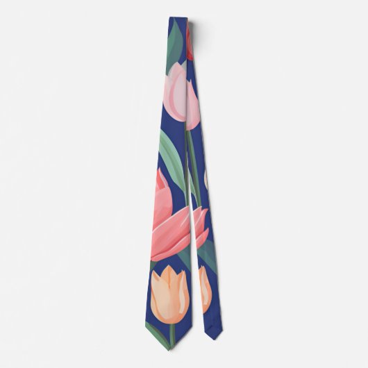 Tulpenmuster Krawatte (Vorderseite)
