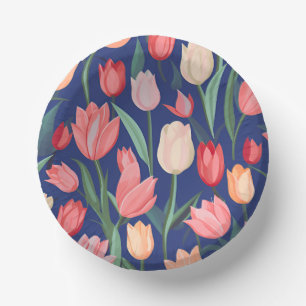 Tulpenmuster Pappteller