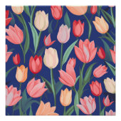 Tulpenmuster Poster (Vorderseite)
