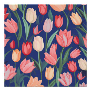 Tulpenmuster Poster