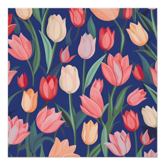 Tulpenmuster Poster (Vorderseite)