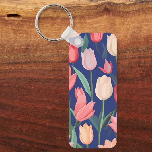 Tulpenmuster Schlüsselanhänger (Vorderseite)