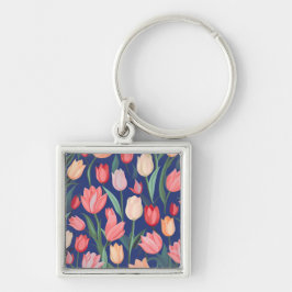 Tulpenmuster Schlüsselanhänger