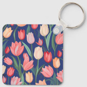 Tulpenmuster Schlüsselanhänger (Rückseite)