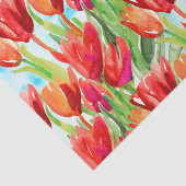 Tulpenpapier mit roten Frühlingsfalten Seidenpapier (Ausschnitt)