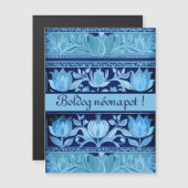 Tulpenpuls in der Blues - Tagesmagnetische Karte (Vorne/Hinten)