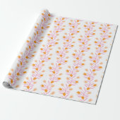 Tulpenrebe in Rosa und Orange Geschenkpapier (Ungerollt)