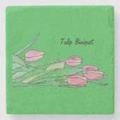 Tulpenstrauß legt sich hin steinuntersetzer (Vorderseite)