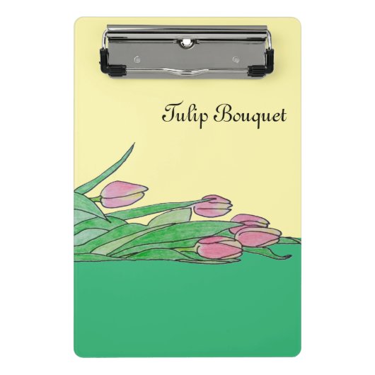 Tulpenstrauß liegt ab mini klemmbrett (Vorderseite)