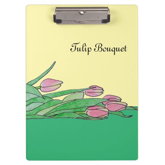 Tulpenstrauß liegt klemmbrett (Vorderseite)