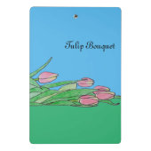 Tulpenstrauß liegt mini klemmbrett (Rückseite)