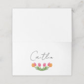 Tulpenstrauß-Platzkarten Platzkarte (Außenseite Aufgefaltet)