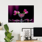 Tulpenzauber in Rosa Poster (Heimbüro)
