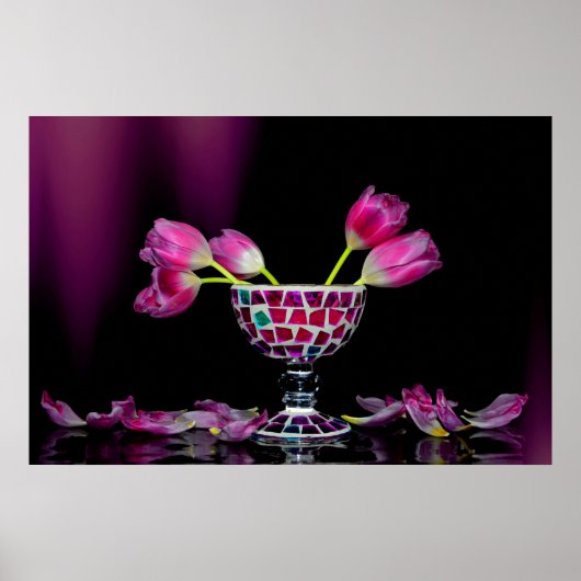 Tulpenzauber in Rosa Poster (Vorne)