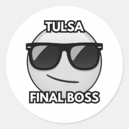 Tulsa Endboss Cool Emoji Aufkleber