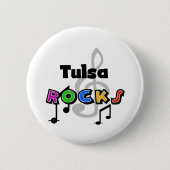Tulsa-Felsen Button (Vorderseite)