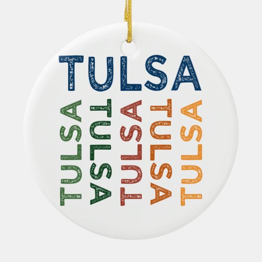 Tulsa Niedlich Colorful Keramikornament (Hinten)