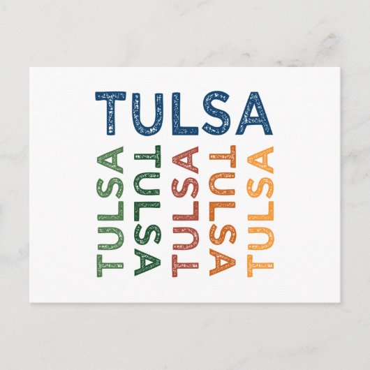 Tulsa Niedlich Colorful Postkarte (Vorderseite)